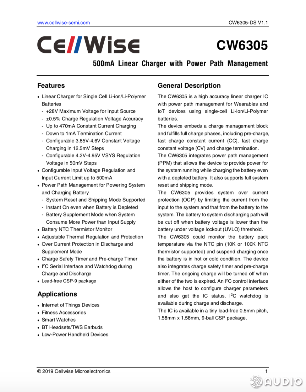 bwin必赢CW6305线性充电芯片获OPPO Enco M31大量采用，精度高、可应用范围广